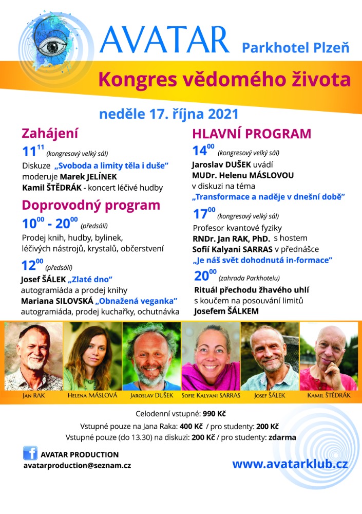 Aktuální program 17.10. Kongres vědomého života