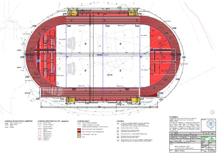 atletický stadion projekt snímek