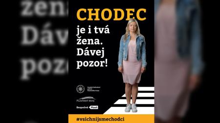 Policie představila novou kampaň, jejím cílem je zdůraznit ohroženost chodců